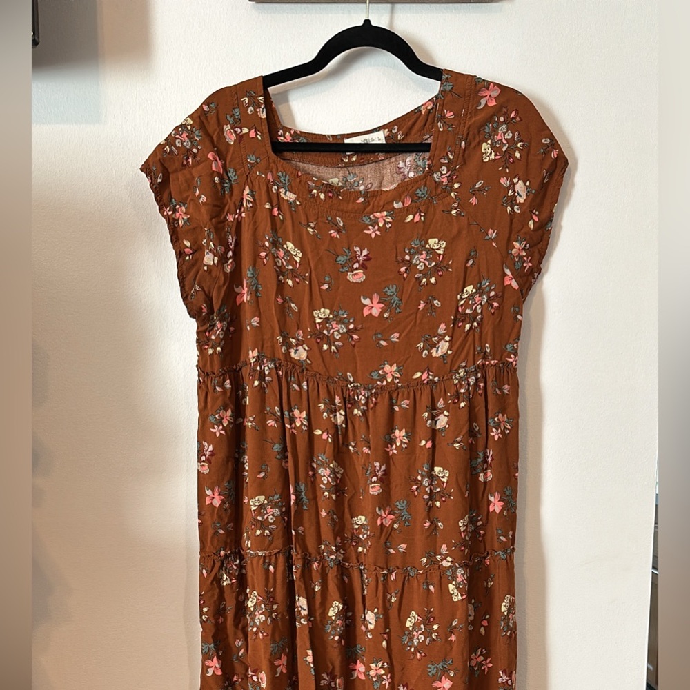 Natural Life Women’s Casual Maxi Floral Dress Size L
